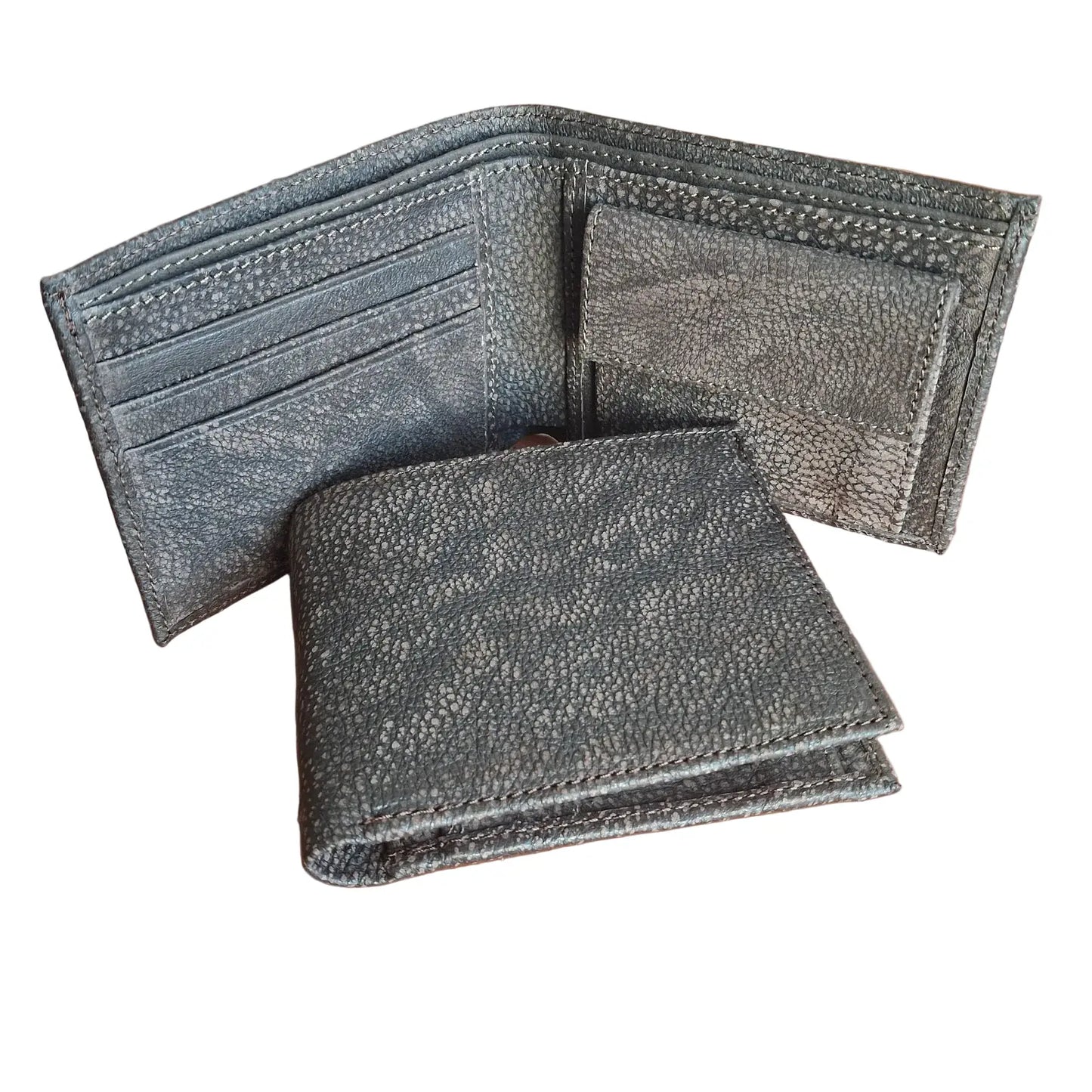 Small Men's wallets with change holder in woodlands buffalo colour 