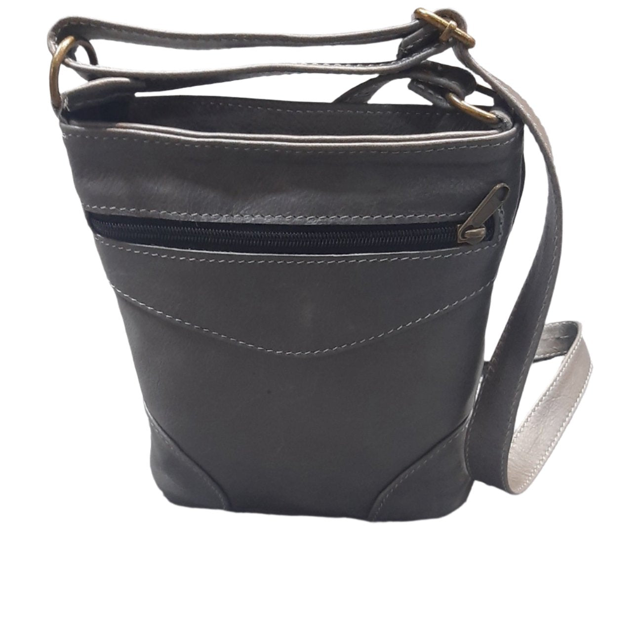 Small Sling bags in gray colour from cape Masai Leather