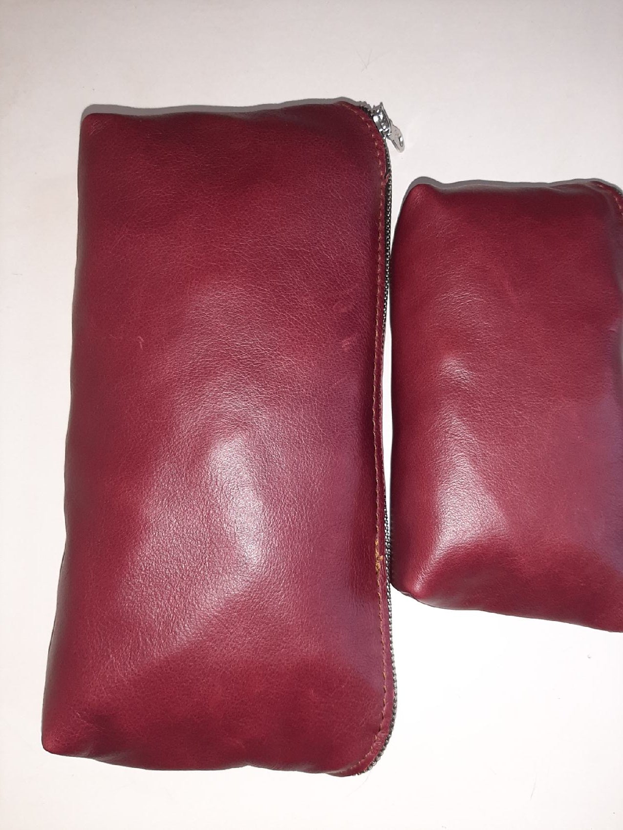 Beautiful makeup purses in cherry red colour 