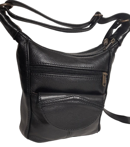 A SH small leather bags in black colour - cape Masai Leather