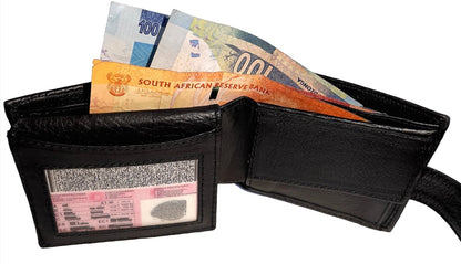 Businessmen's wallets (BMW) in black with clip Cape Masai Leather