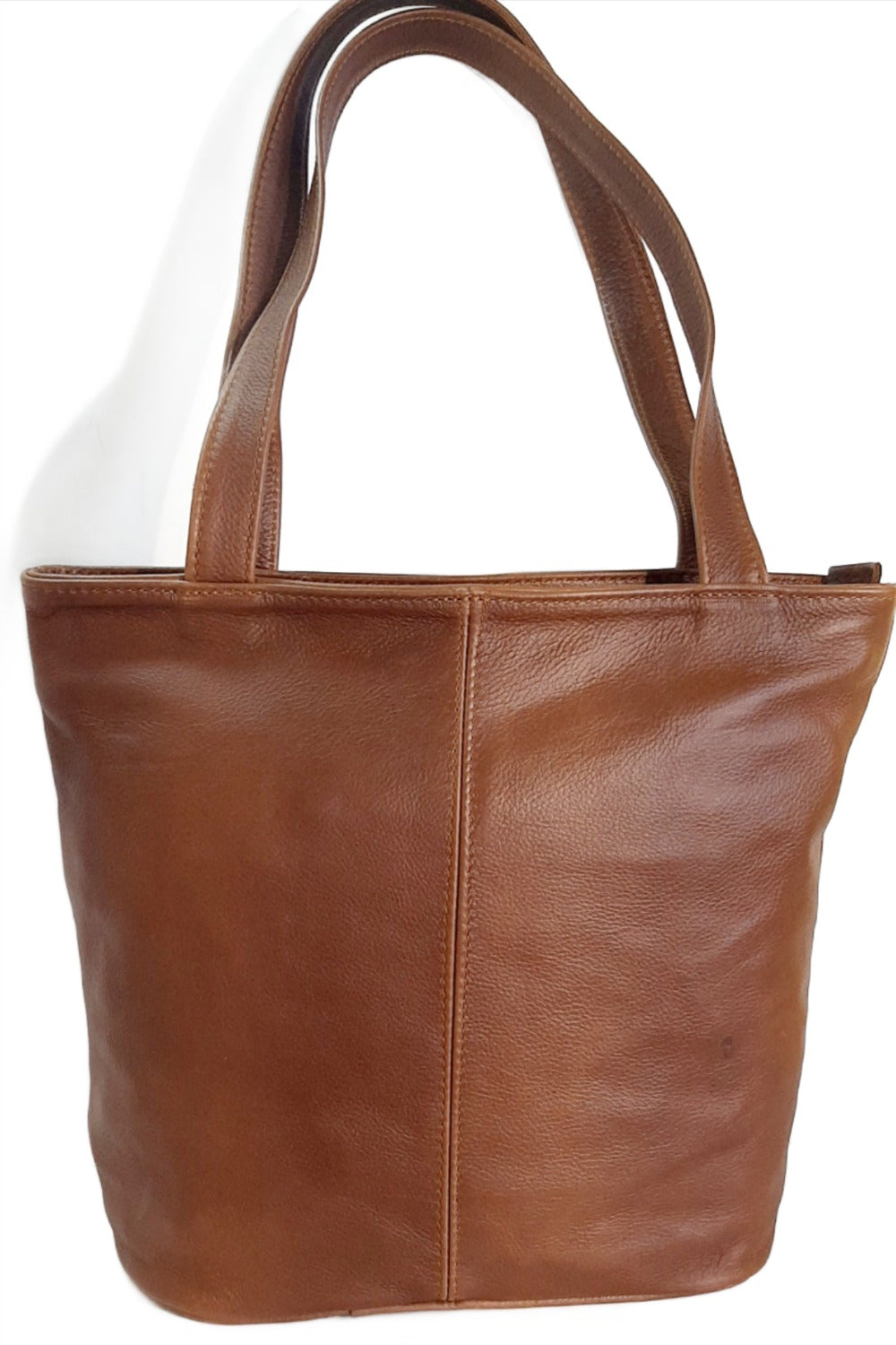 Cm big leather bags in pecan tan colour cape Masai Leather