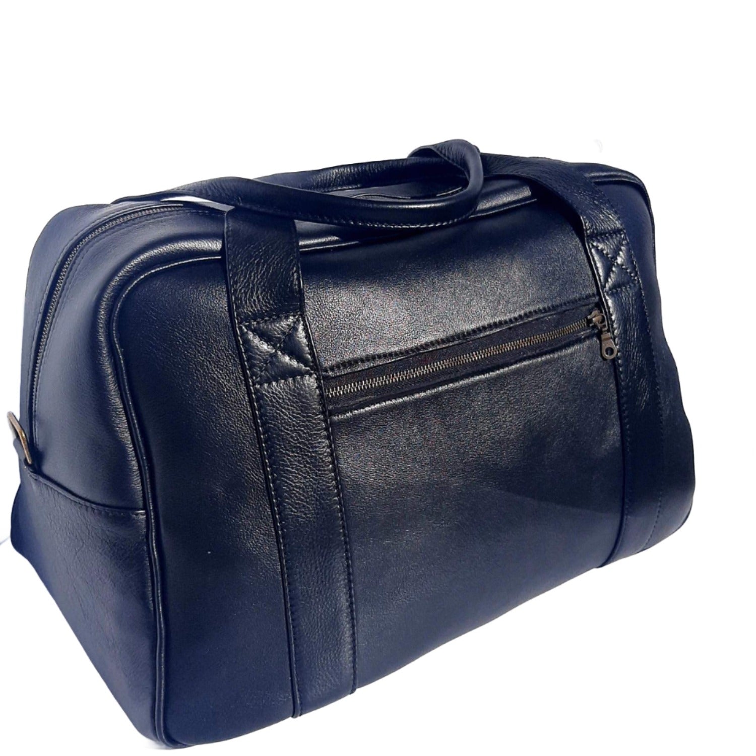 Cape Executive Traveler Bag in dark black colour - Cape Masai Leather 