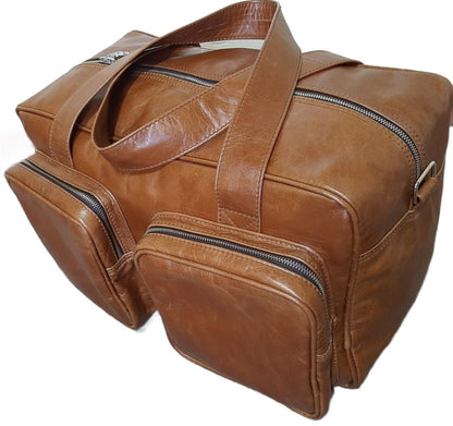 Centurion travel bags light tan - cape Masai leather