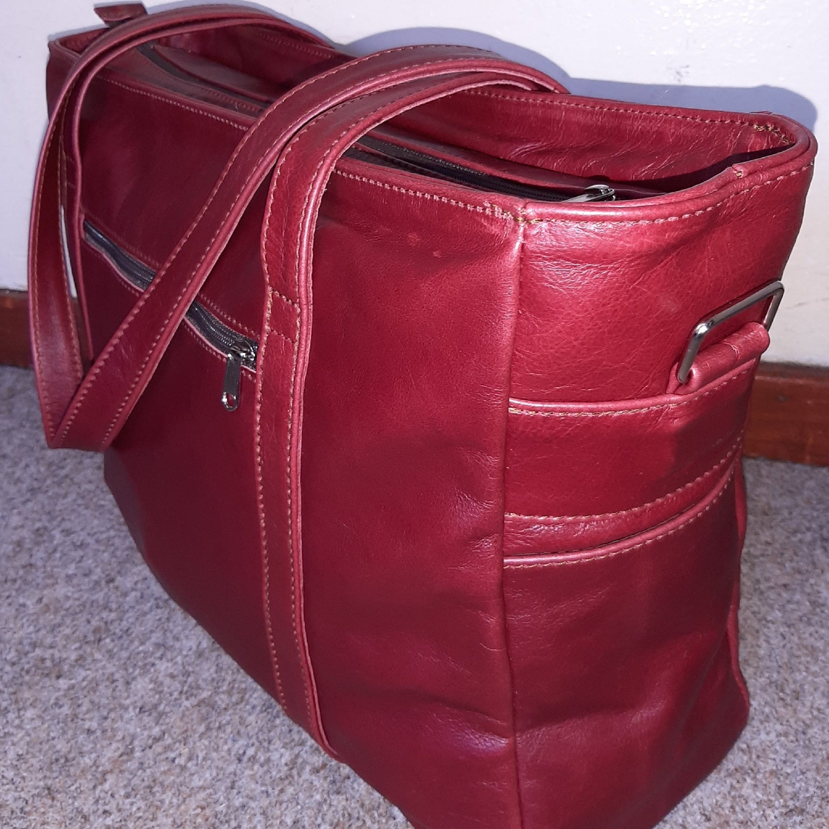 Ladies laptop bags xl - cape Masai leather 