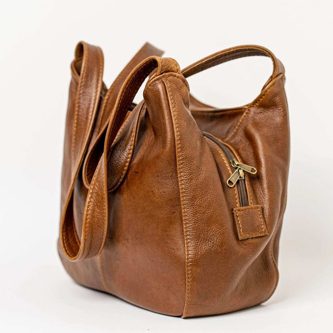 Corra leather bags pecan tan from Cape Masai Leather 