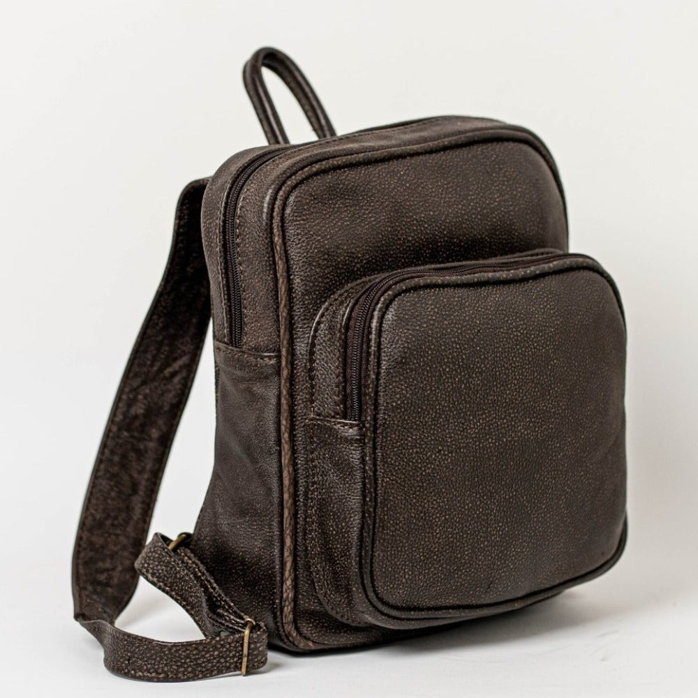 Everyday leather Backpacks in pecan tan colour from cape Masai leather 