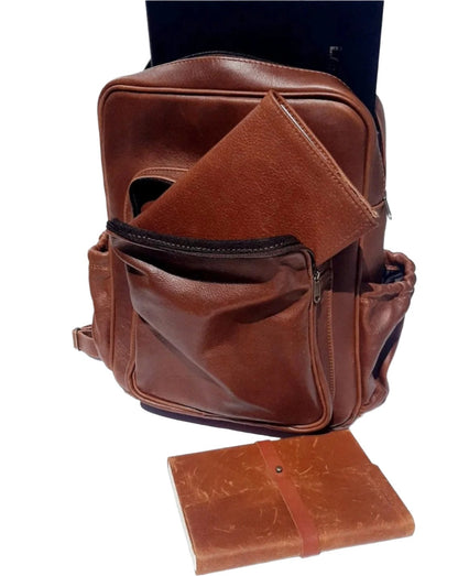Genuine leather Everyday laptop backpacks 15" Designed by Cape Masai leather. 