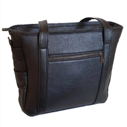 Ladies Laptop bags  black- cape Masai Leather