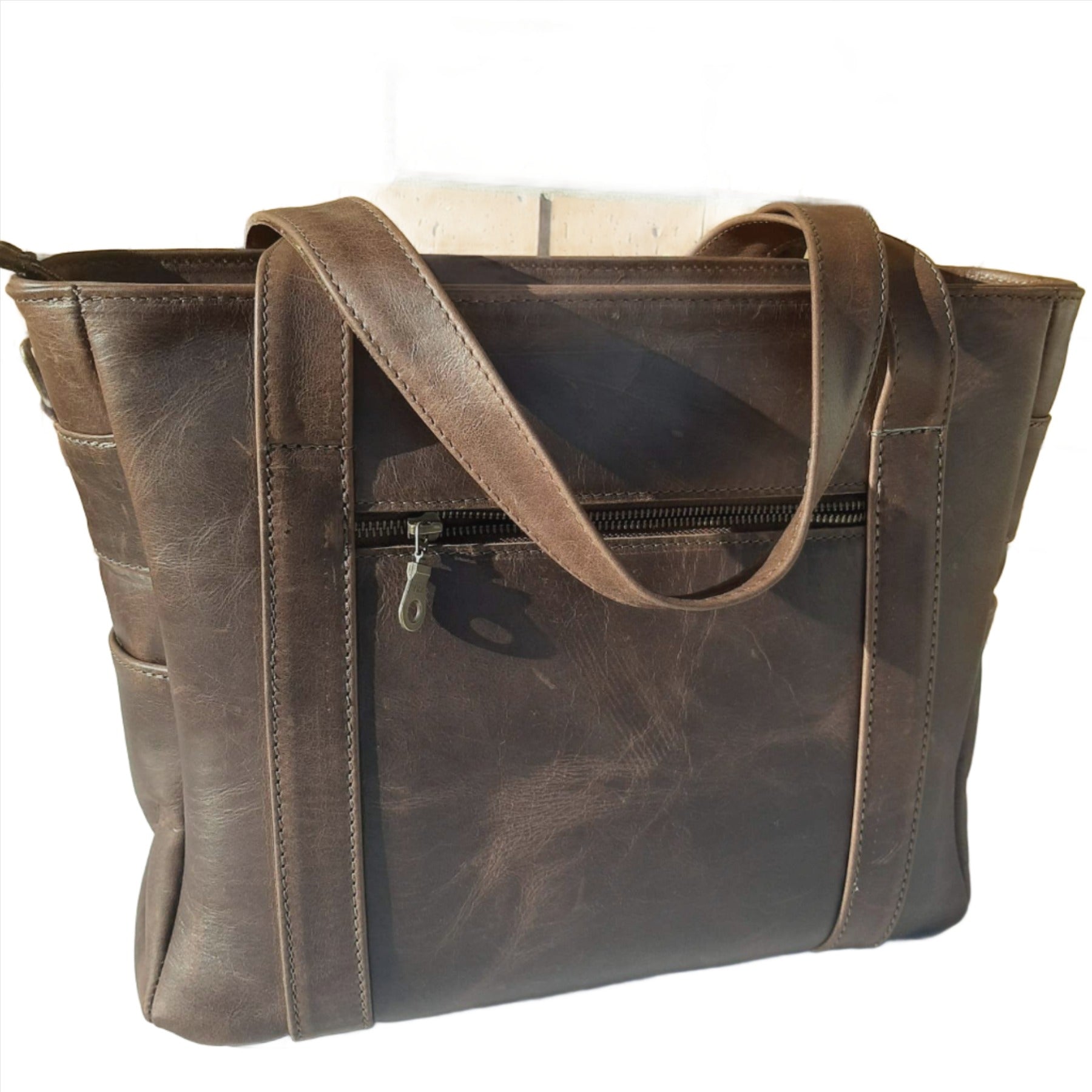 Laptop bags in Diesel Pitstop Rust colour made in Cape Town by Cape Masai leather
