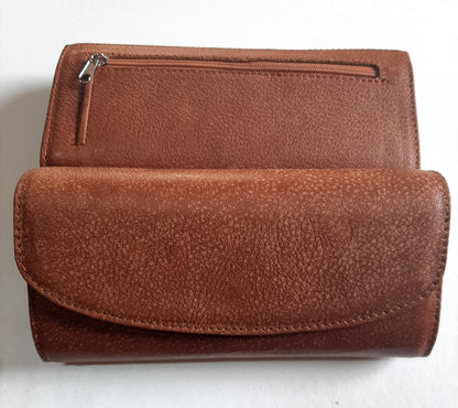 Ladies leather wallets in beater brown by cape Masai Leather