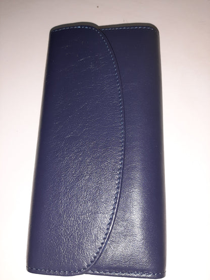 Ladies leather wallets in navy blue by Cape Masai Leather
