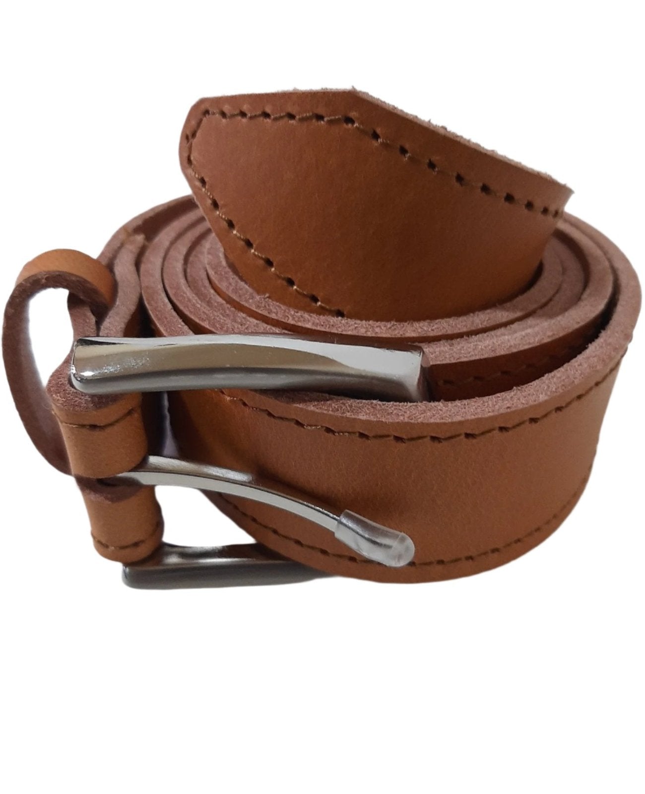 A tan Jean's genuine leather belts from cape Masai Leather