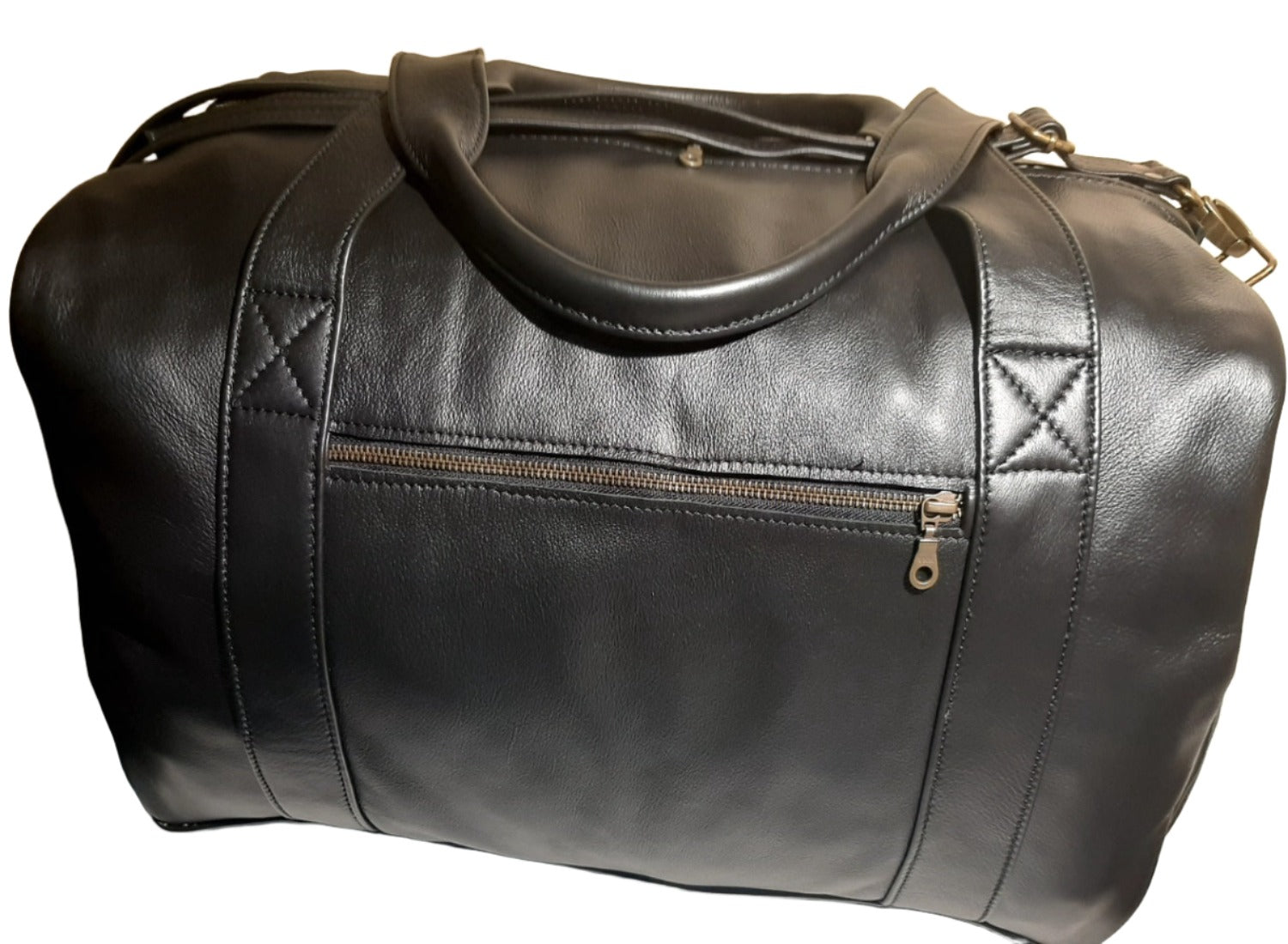 Masai leather travel bags Black