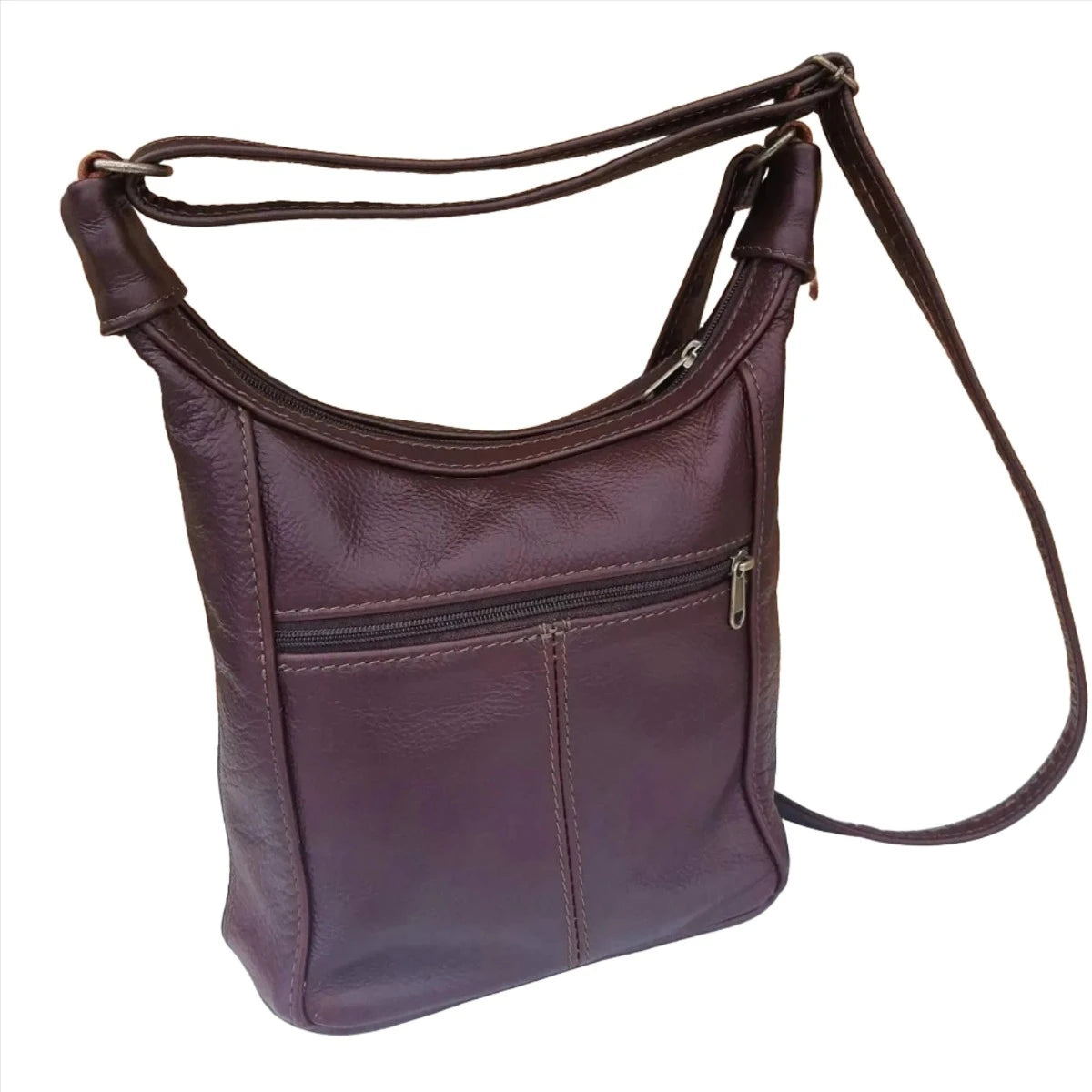 SH medium leather bags in dark tan colour from Cape Masai Leather