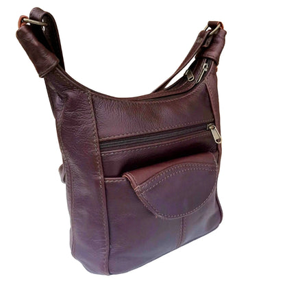 SH medium leather bags in dark tan colour from Cape Masai Leather